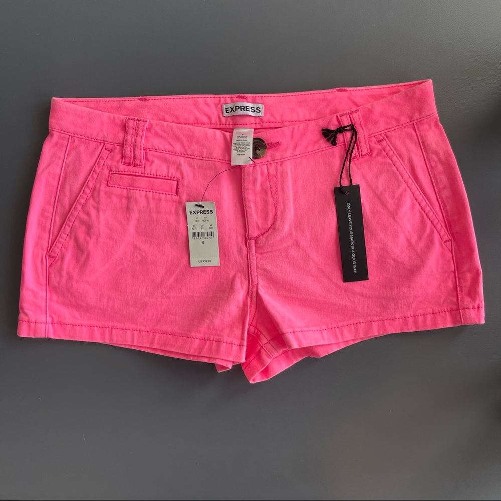 NWT EXPRESS Hot Pink Shorts - Size 0